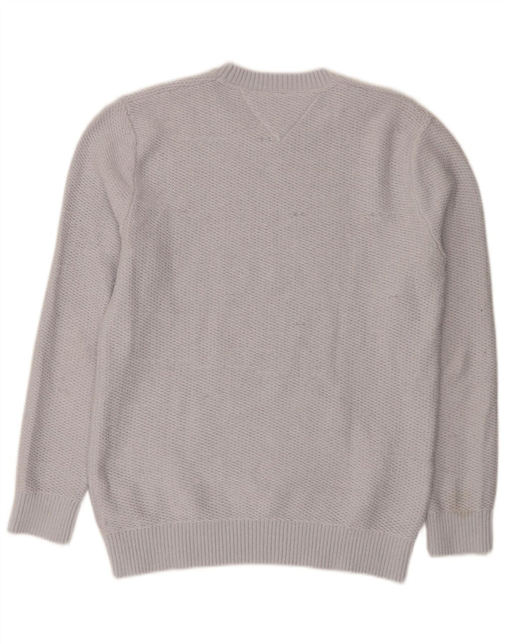 Tommy Hilfiger Herre Crew Neck Jumper Sweater Medium Grå Polyester