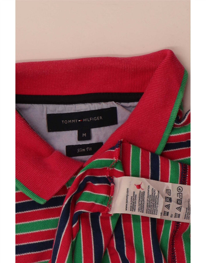 Tommy Hilfiger Herre Slim Fit Polo Shirt Medium Flerfarvet Stribet Bomuld