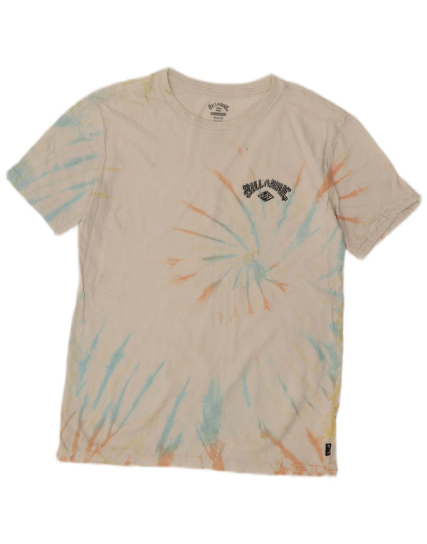 Billabong Boys Grafisk T-shirt Top 13-14 år Medium White Tie Dye Bomuld
