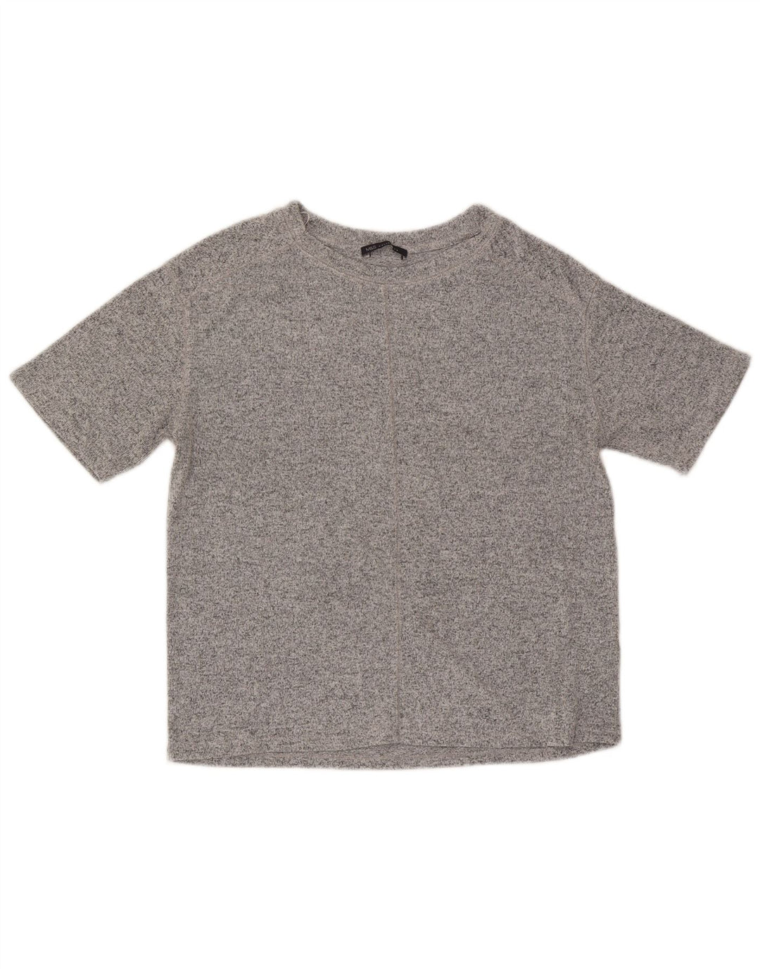 Marks & Spencer T-shirt top til kvinder DK 10 Small Grå Flecked Viscose