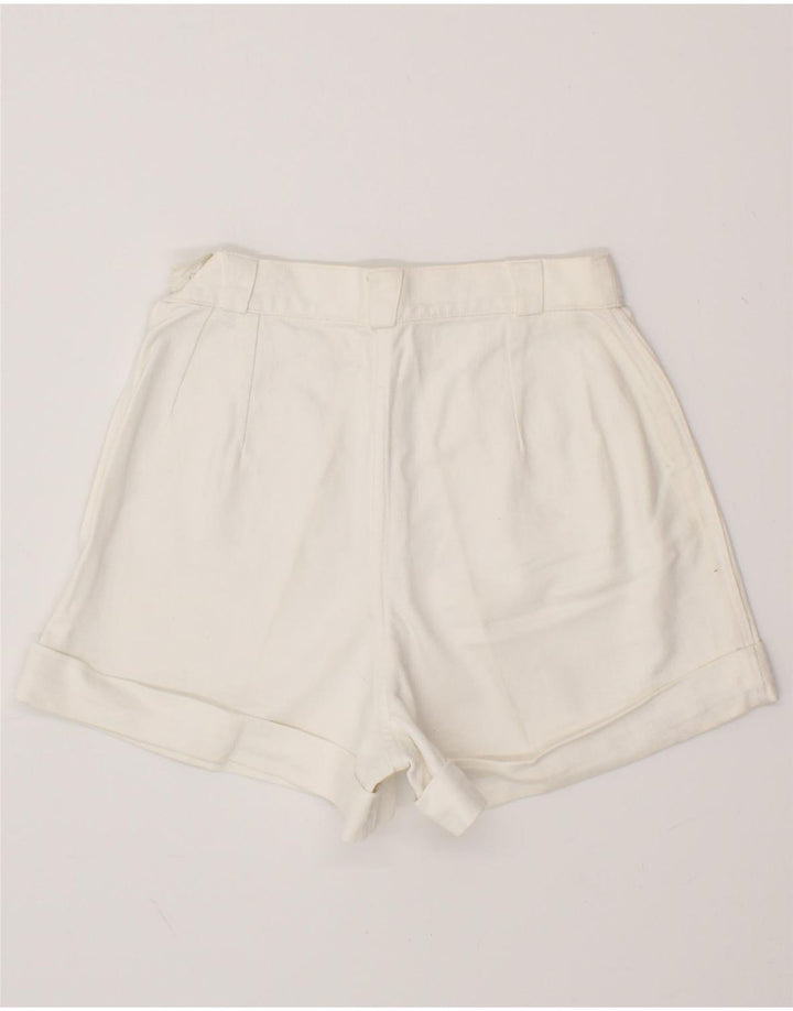 VINTAGE Womens Casual Shorts W26 Small White Vintage Vintage and Second-Hand Vintage from Messina Hembry 