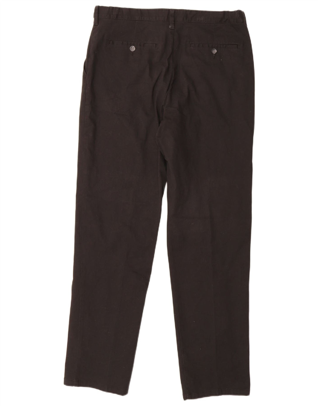 MARKS & SPENCER Herre Regular Fit Chinobukser W36 L33 Sort bomuld