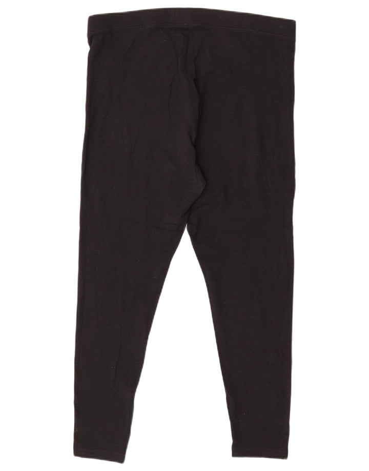 MARKS & SPENCER Leggings til kvinder UK 14 Stor sort bomuld