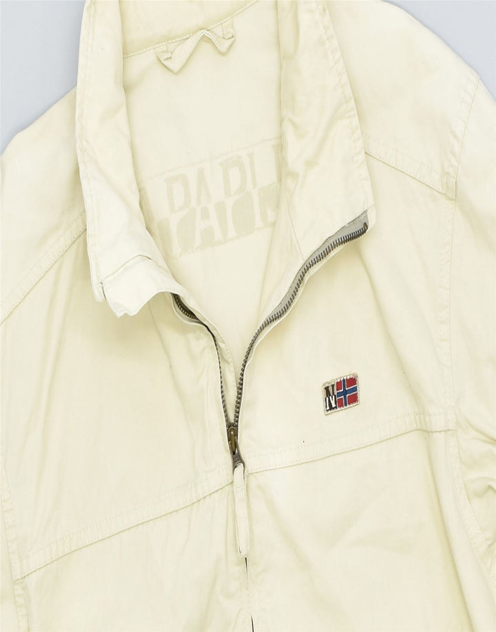 NAPAPIJRI Mens Bomber Jacket UK 42 XL Off White Cotton Vintage Napapijri and Second-Hand Napapijri from Messina Hembry 