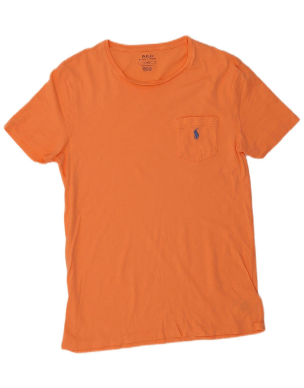 Polo Ralph Lauren Herre Custom Slim Fit T-shirt Top Medium Orange Bomuld