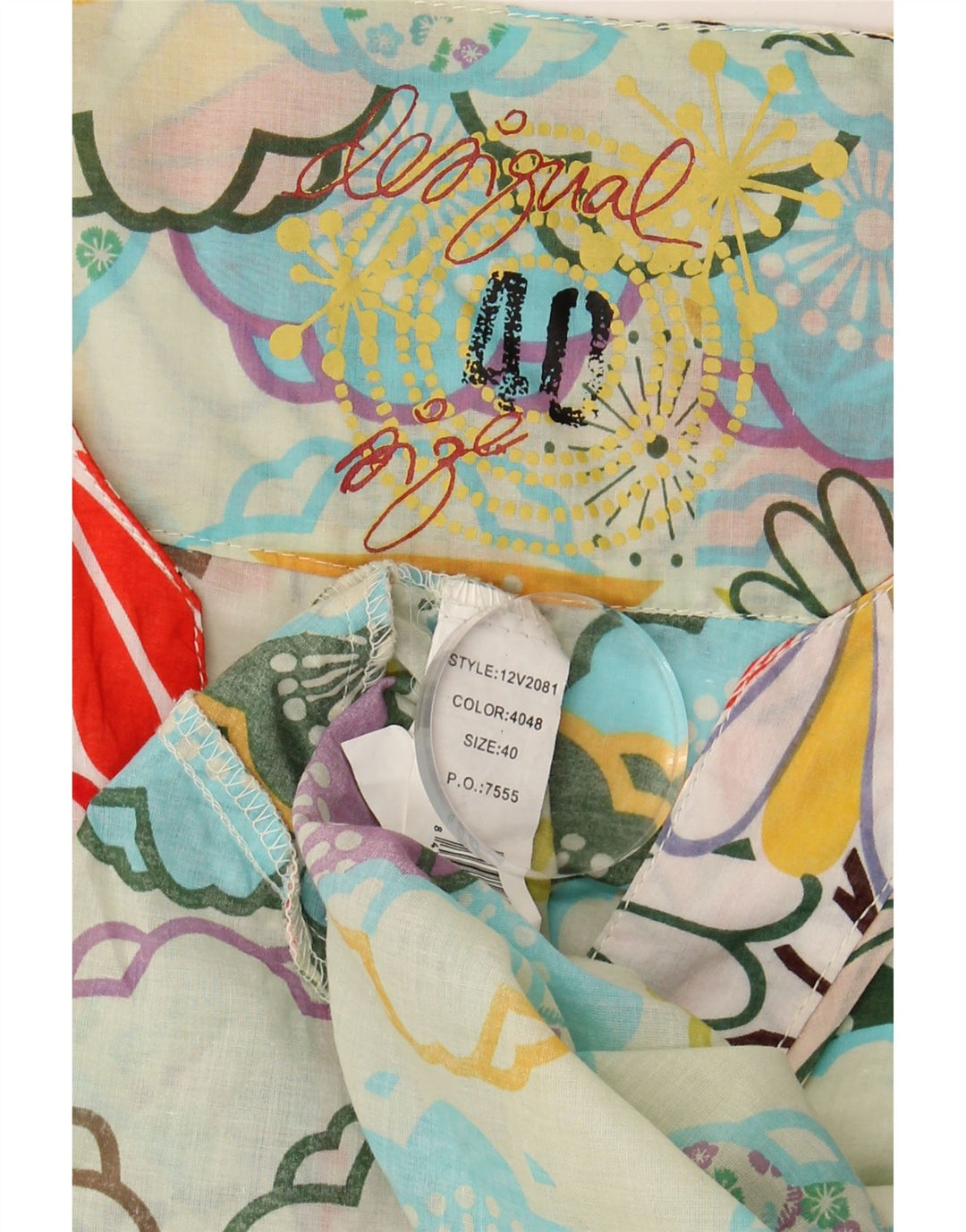 DESIGUAL Kvinders Grafisk A-Line Kjole EU 40 Medium Flerfarvet Blomster