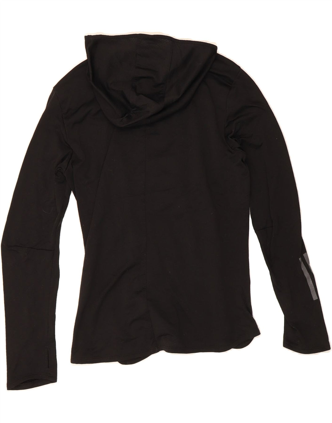 ADIDAS Womens Hooded Top Long Sleeve UK 12 Medium Black Polyester Vintage Adidas and Second-Hand Adidas from Messina Hembry 
