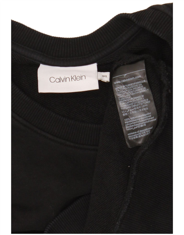 Calvin Klein Herre Grafisk Sweatshirt Jumper 4XL Sort Bomuld