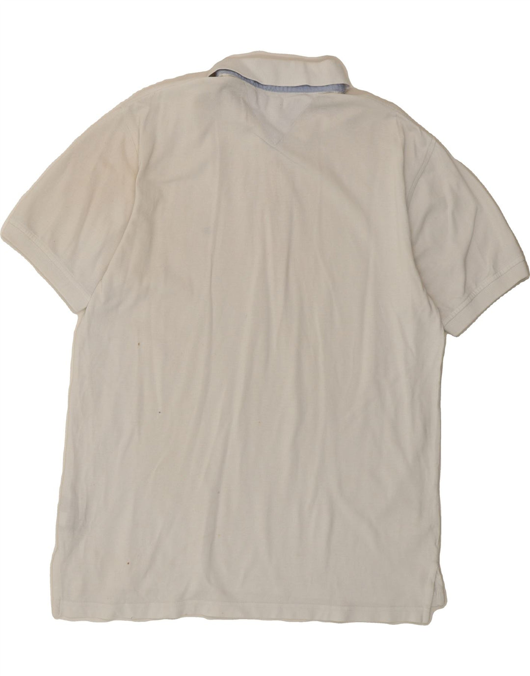 TOMMY HILFIGER Mens Polo Shirt Large White Cotton Vintage Tommy Hilfiger and Second-Hand Tommy Hilfiger from Messina Hembry 