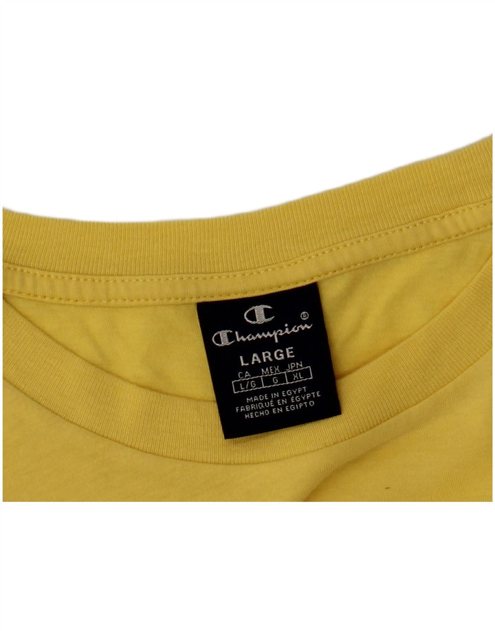 Champion Herre T-Shirt Top Stor Gul
