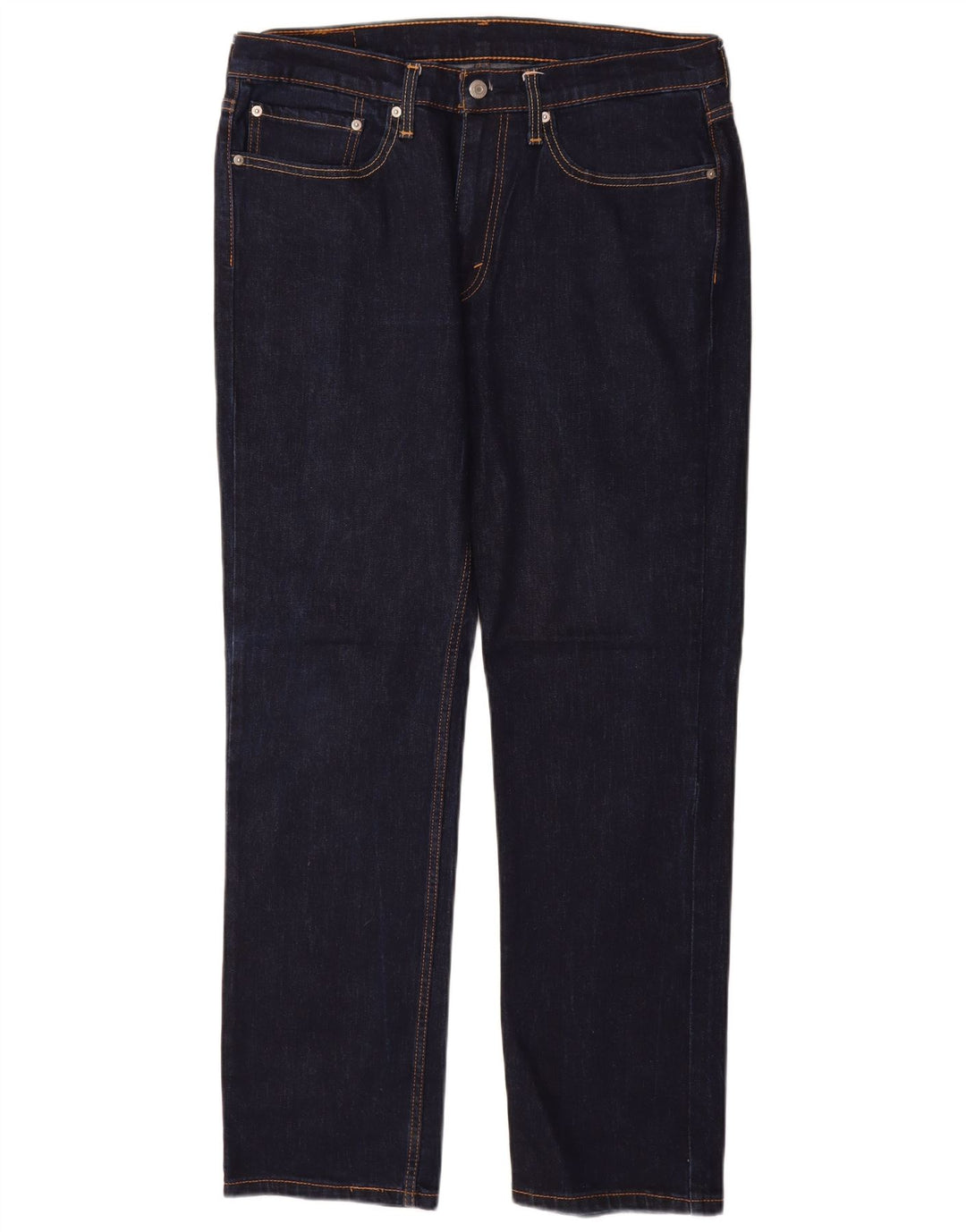 LEVI'S Herre 514 Straight Jeans W34 L32 Marineblå Bomuld