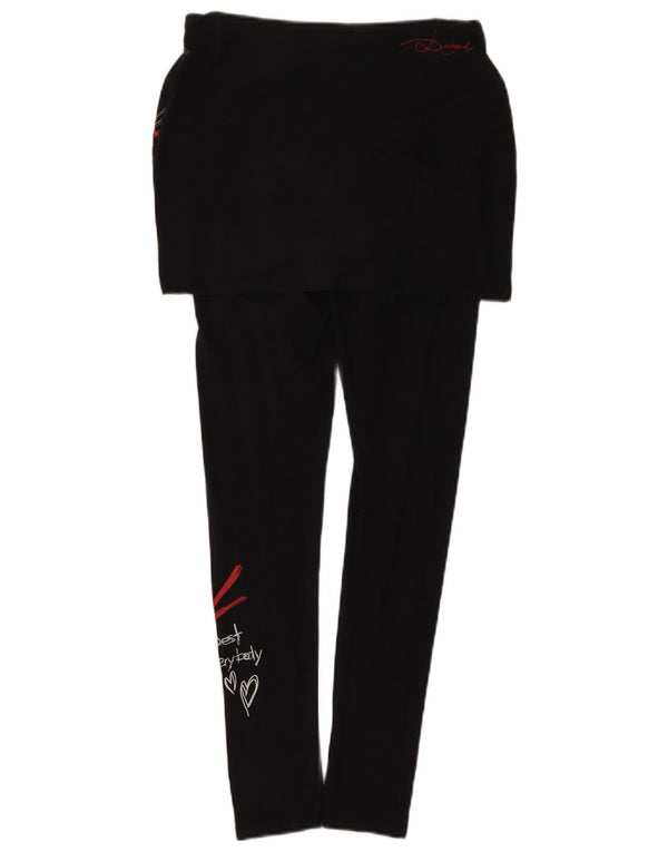 Desigual Womens Grafiske Leggings UK 10 Small Black Geometric