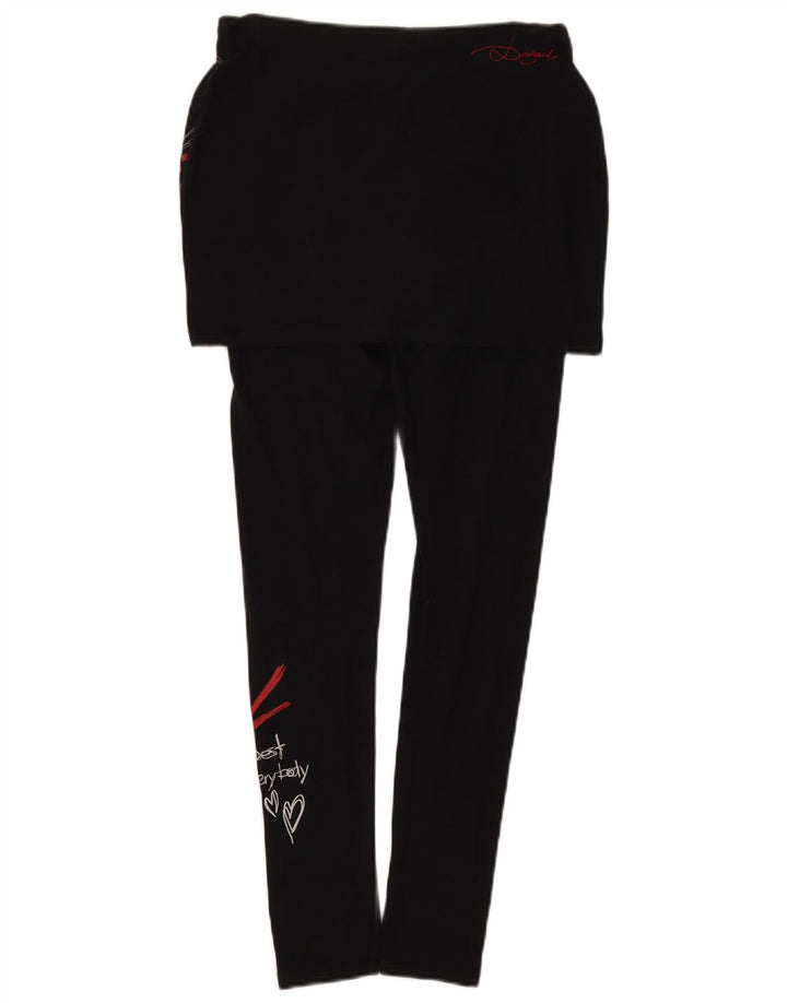 Desigual Womens Grafiske Leggings UK 10 Small Black Geometric