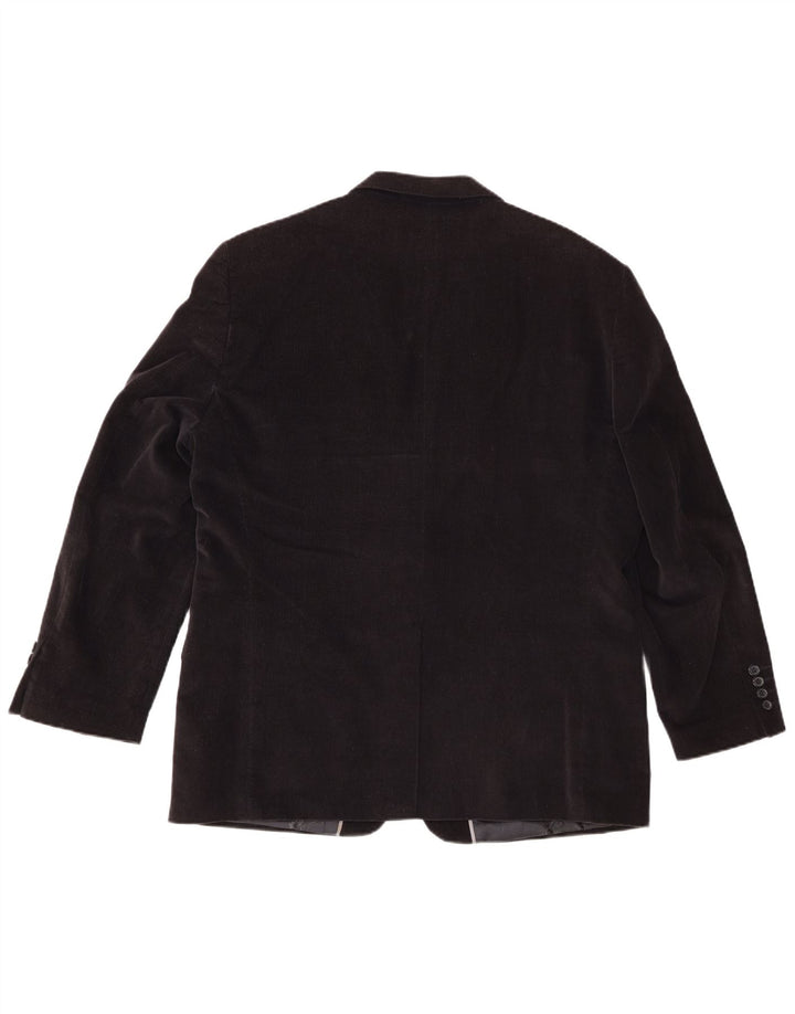 Marks & Spencer Herre 2-knaps Corduroy Blazer Jacket UK 42 XL Navy Blue