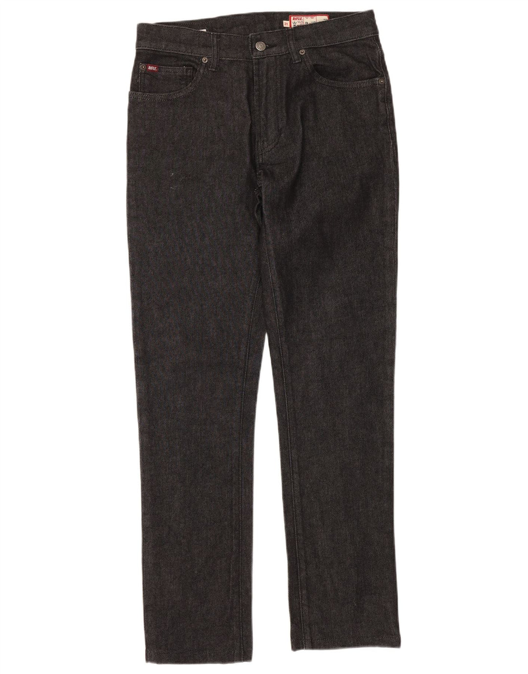RIFLE Dame Bruce Regular Straight Jeans W31 L32 Sort Bomuld
