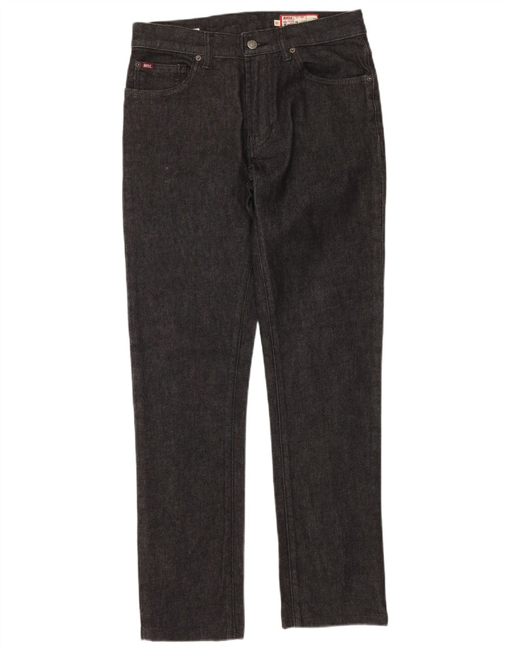 RIFLE Dame Bruce Regular Straight Jeans W31 L32 Sort Bomuld