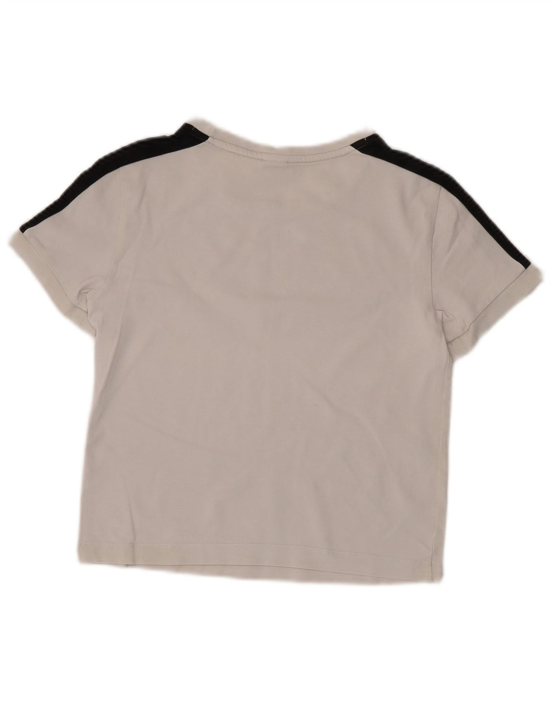 PUMA Crop T-shirt top til kvinder DK 10 Small White Colourblock