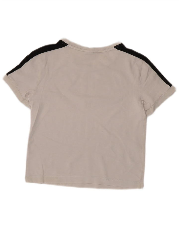 PUMA Crop T-shirt top til kvinder DK 10 Small White Colourblock