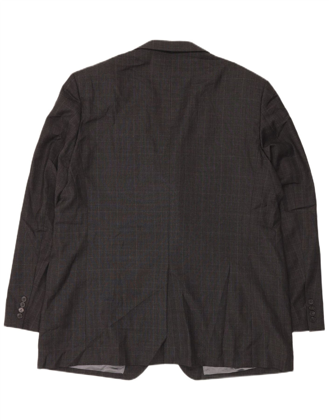 Marks & Spencer Herre lang 3-knaps blazerjakke UK 48 2XL Grå ternet