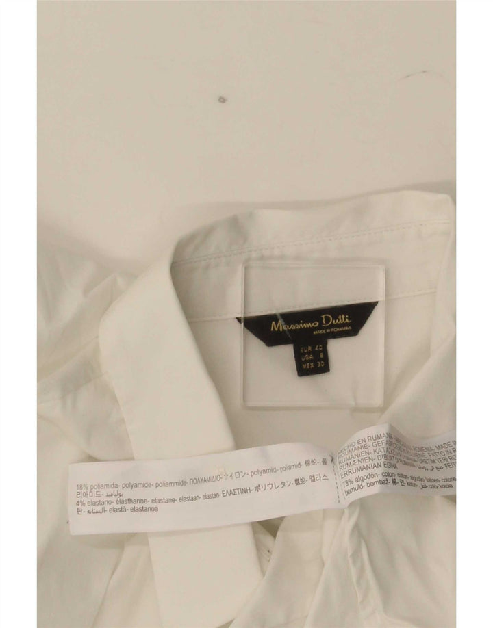Massimo Dutti Dameskjorte EU 40 Medium Hvid Bomuld