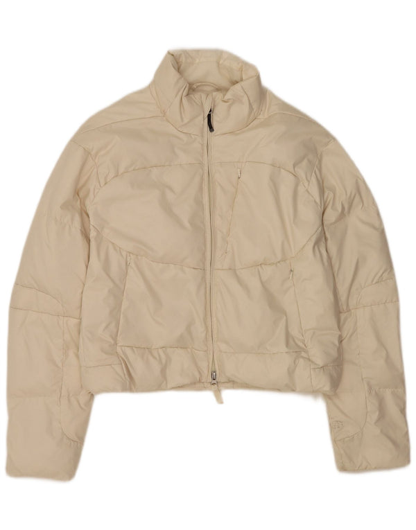 Ralph Lauren Dame Crop Polstret Jakke UK 14 Medium Off White Polyester