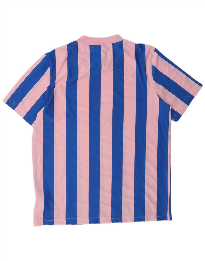 Adidas Grafisk T-shirt top mellem lyserød stribet polyester til mænd