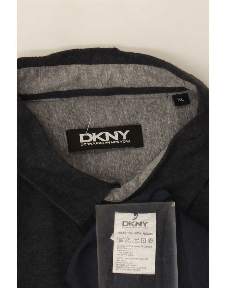 Dkny Herreskjorte XL Marineblå Bomuld