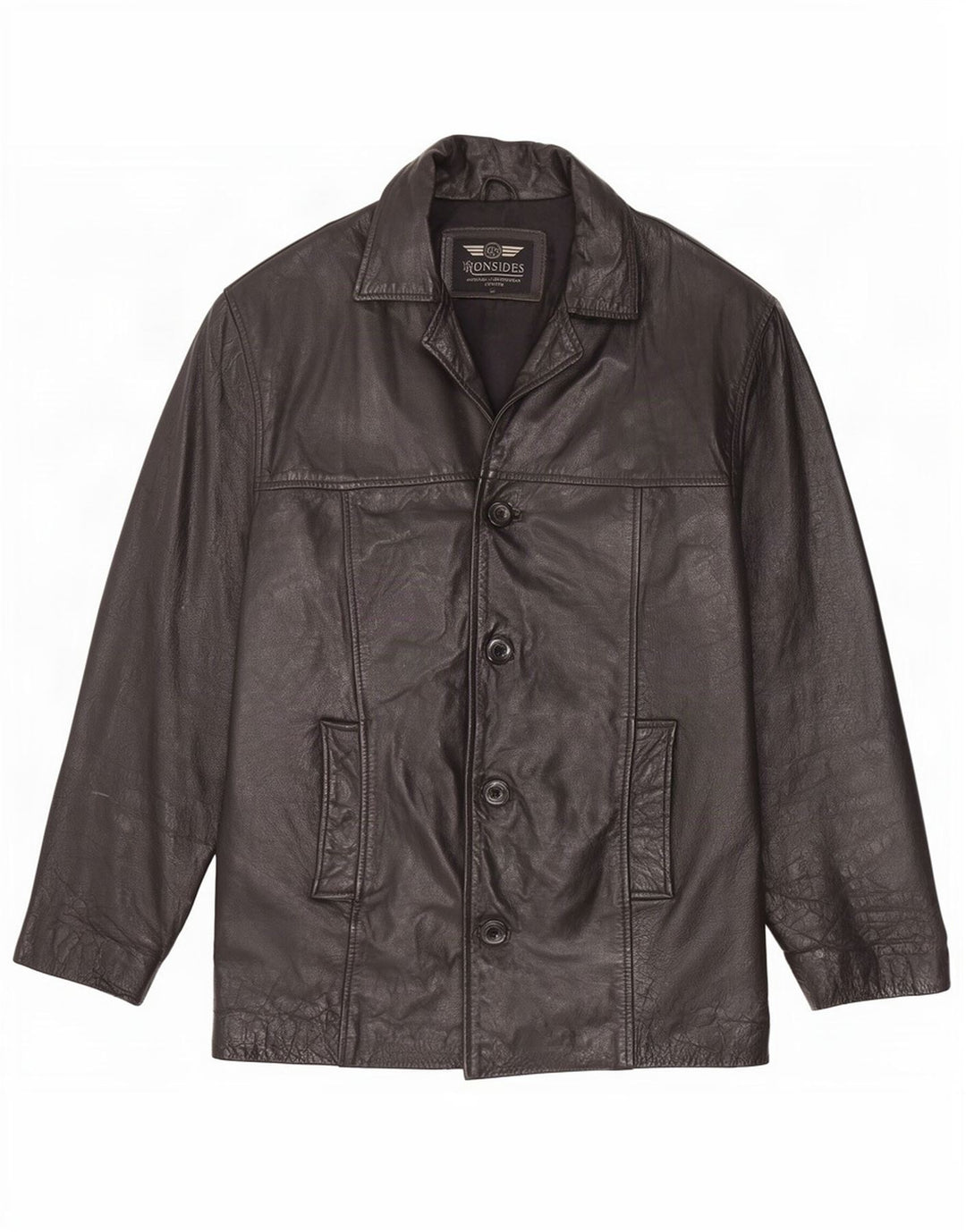 Ironsides Herre Læderjakke UK 42 XL Sort