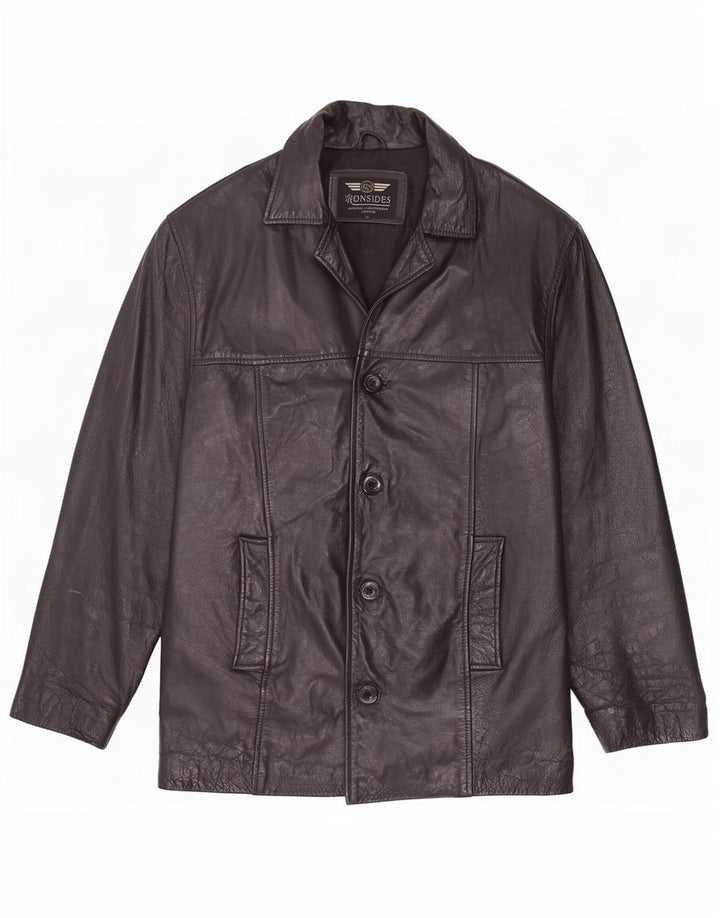 Ironsides Herre Læderjakke UK 42 XL Sort