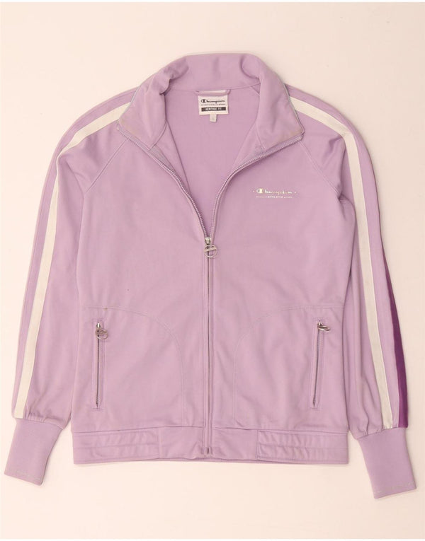 Champion Womens Heritage Fit Træningsdragt Topjakke UK 10 Lille Lilla