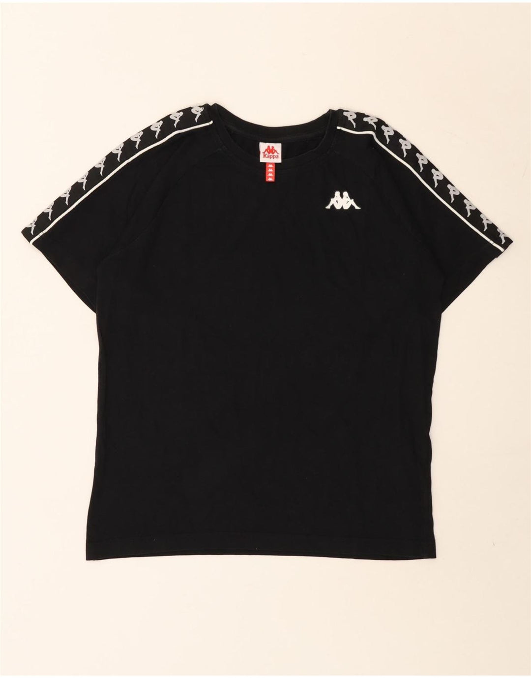 Kappa Herre grafisk T-shirt Top Lille sort bomuld