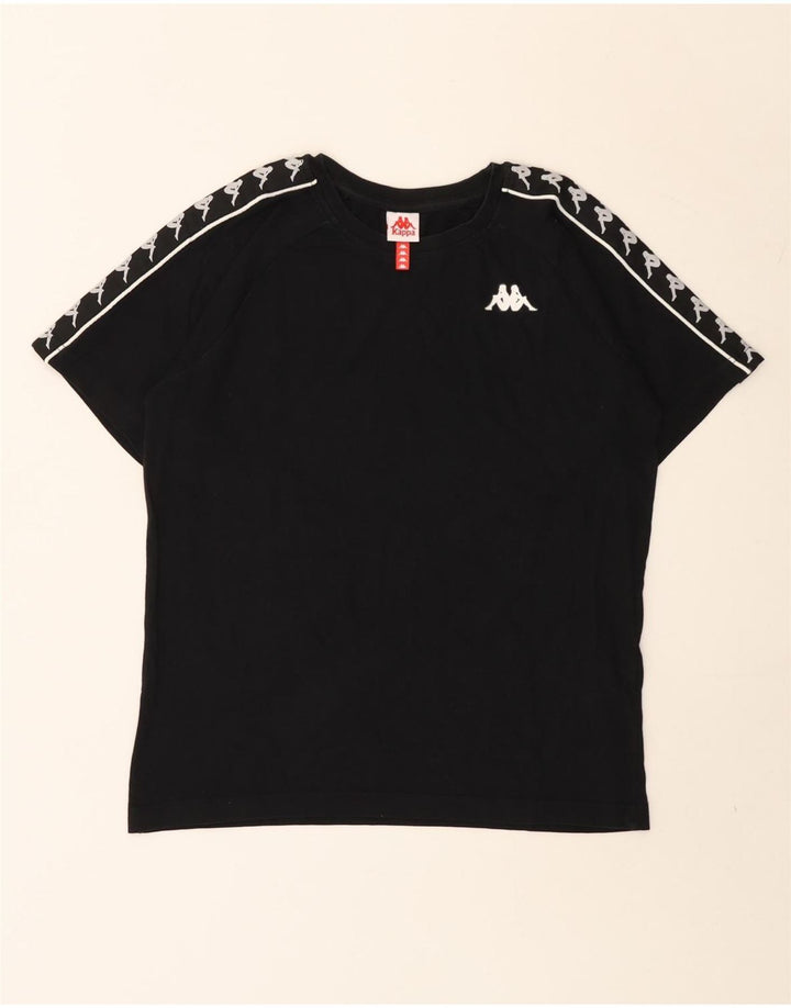 Kappa Herre grafisk T-shirt Top Lille sort bomuld