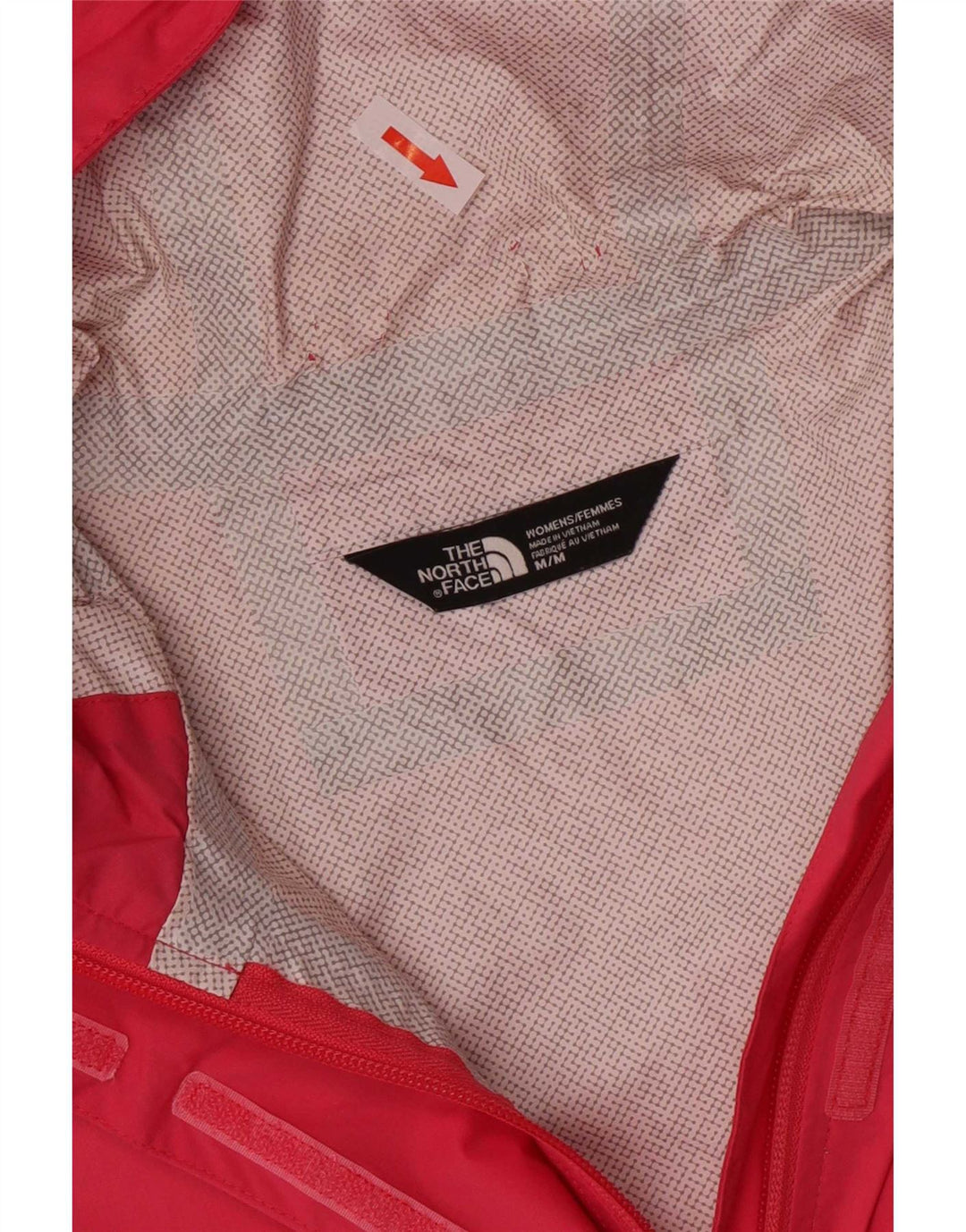The North Face Dame Dryvent Hætte Regnjakke UK 14 Medium Pink Nylon
