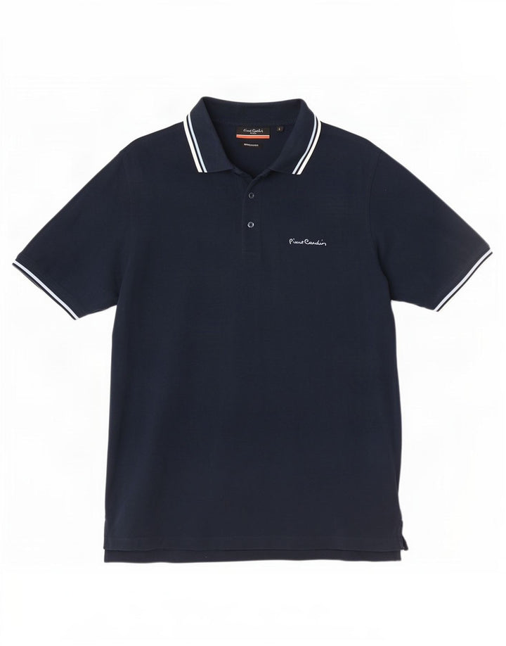 Pierre Cardin Herre Regular Fit poloshirt Stor marineblå stribet