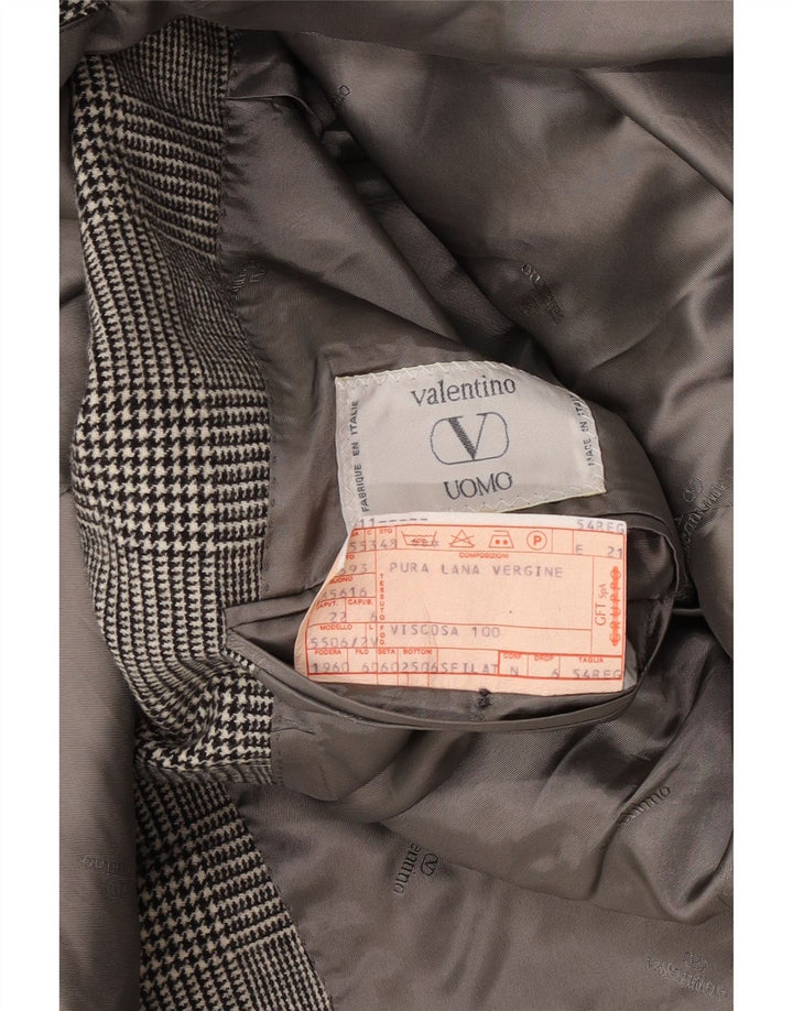 Valentino Herre 2-knaps blazerjakke IT 54 2XL Grå Houndstooth