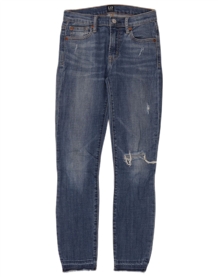 Gap Herre Distressed Slim Jeans W24 L27 Blå Bomuld