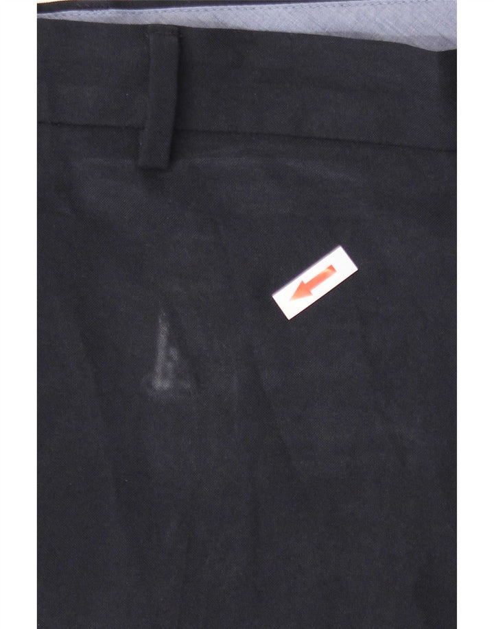 Marks & Spencer Herre Regular Cropped Trousers W44 L26 Navy Blue Polyester