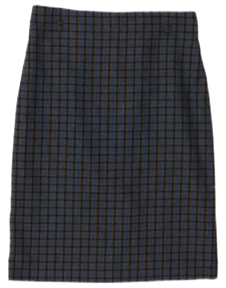 BENETTON Pencil Nederdel til kvinder W28 Medium Blue Check