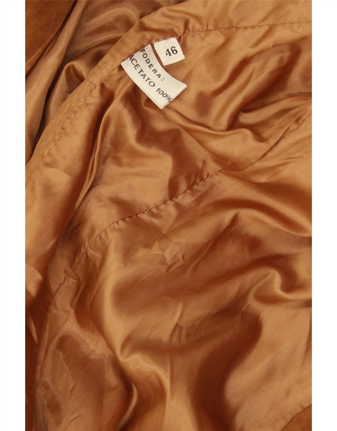 VINTAGE Dame 2-knaps ruskindsblazerjakke IT 46 Stort brunt læder