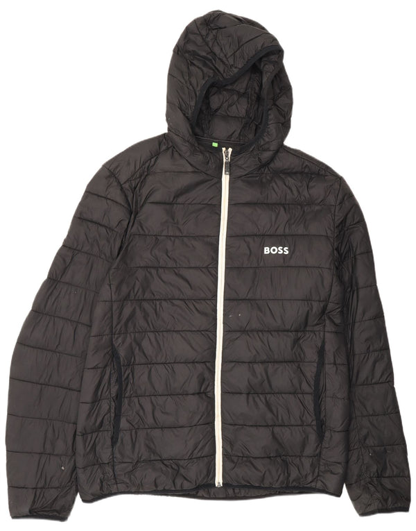 Hugo Boss Herre hættepolstret jakke UK 44 2XL Sort Polyamid
