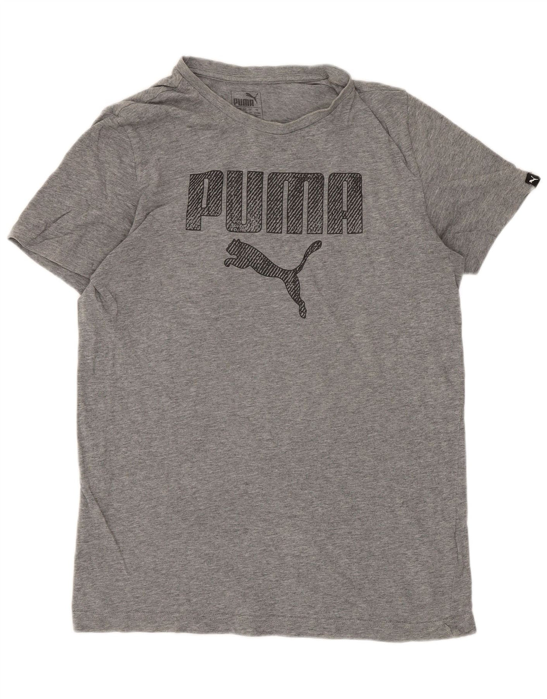 Puma Boys Regular Graphic T-Shirt Top 15-16 år Grå Bomuld