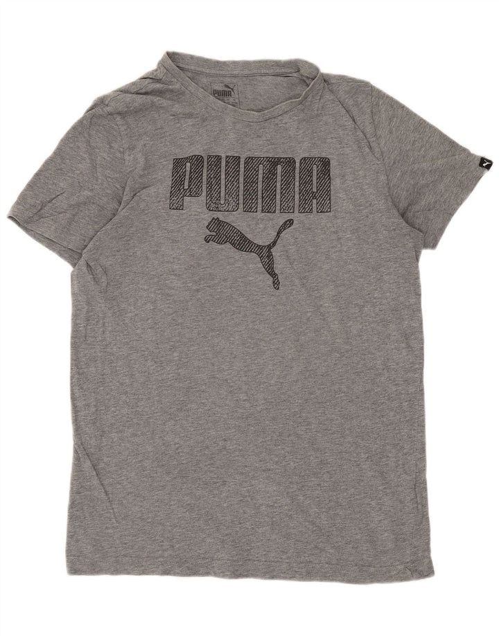 Puma Boys Regular Graphic T-Shirt Top 15-16 år Grå Bomuld