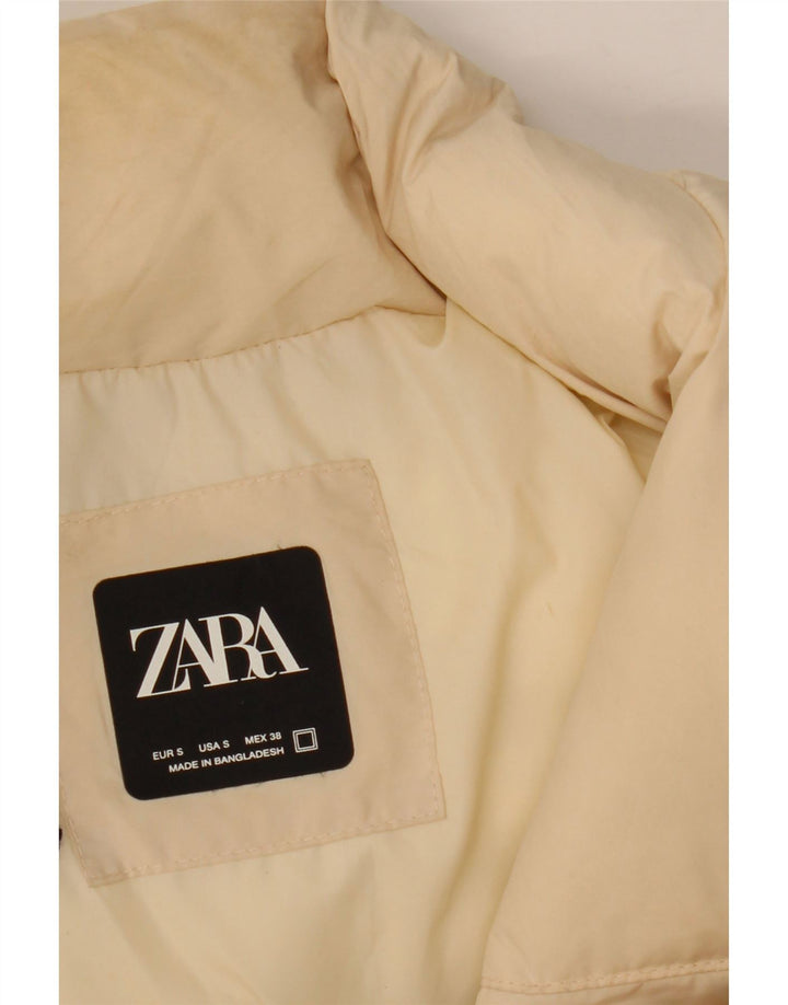 ZARA Polstret jakke til mænd UK 36 Small Beige Nylon