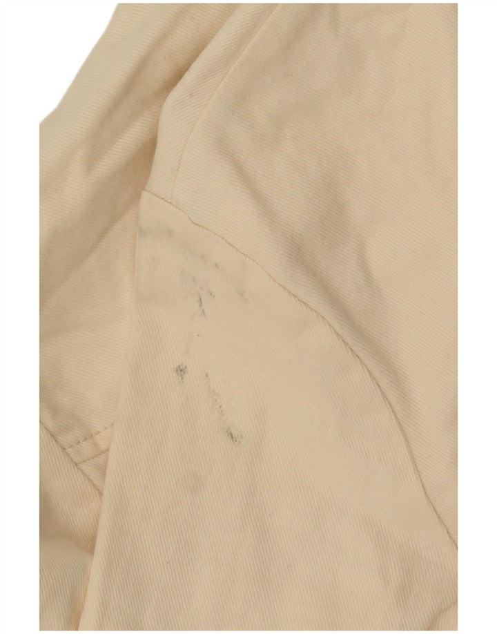 Zara Womens Crop Bomber Jacket UK 10 Small Off White