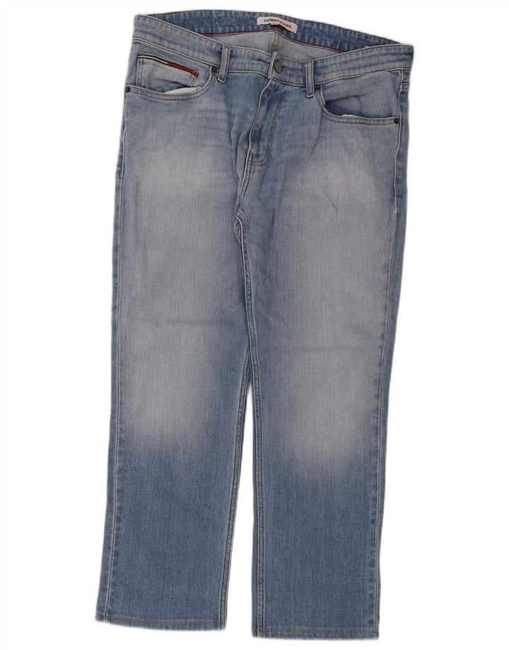 Tommy Hilfiger Herre Regular Straight Jeans W34 L27 Blå Bomuld