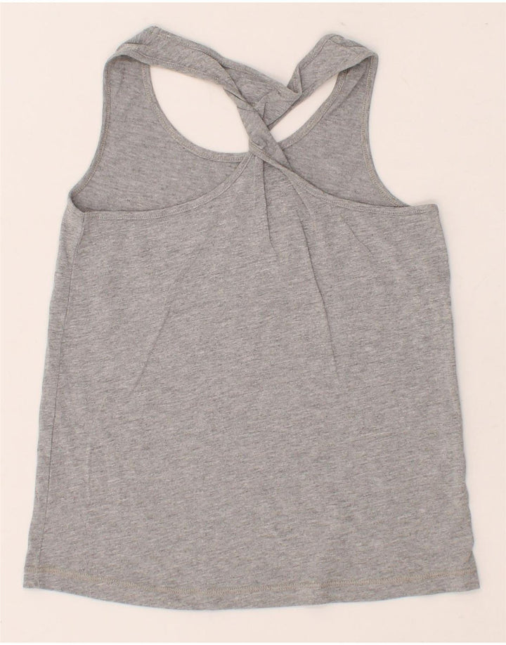 CHAMPION Girls Graphic Vest Top 9-10 Years Medium Grey Cotton Vintage Champion and Second-Hand Champion from Messina Hembry 