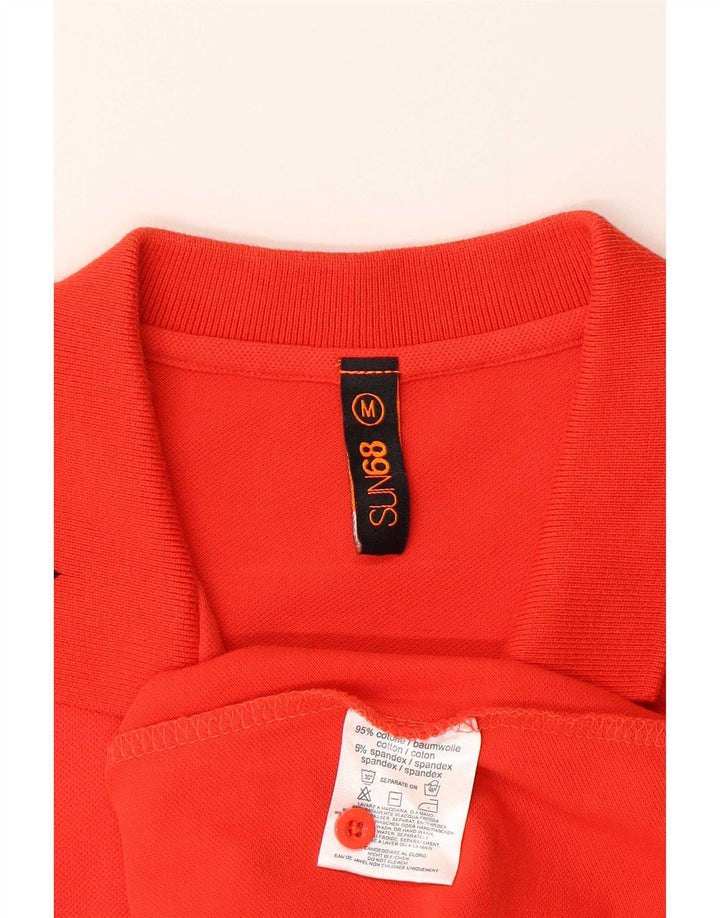 Sun68 Dame Polo Dress UK 12 Medium Rød Bomuld