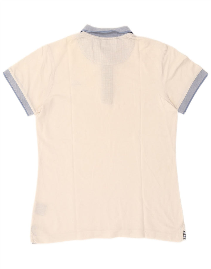 Kappa herre poloshirt Medium White Colourblock Bomuld