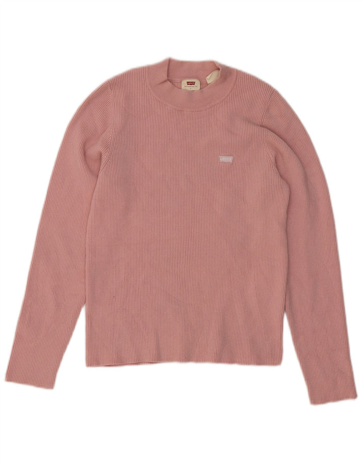 Levi's Womens Crop Top Langærmet UK 16 Large Pink Acryl