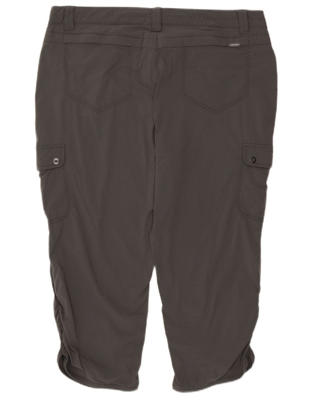 Eddie Bauer Dame Cargo Capri Bukser US 14 XL W36 L20 Grå Nylon